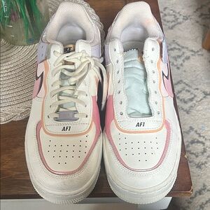 Nike Air Force 1 with Pink and Cream Highlights